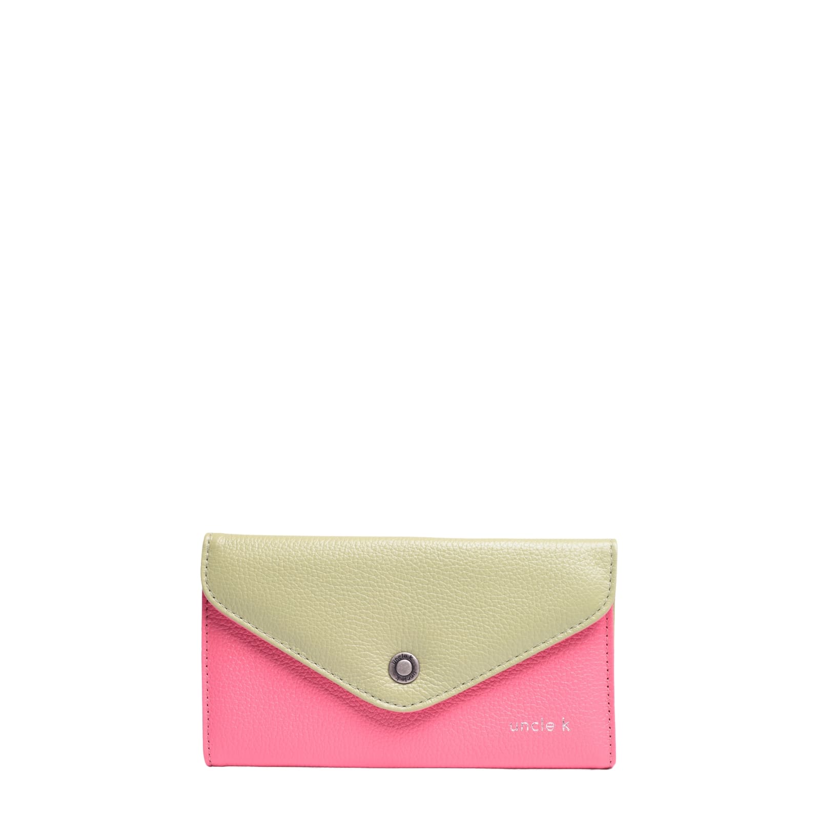 carteira couro 70501 v24 rosa/verde U